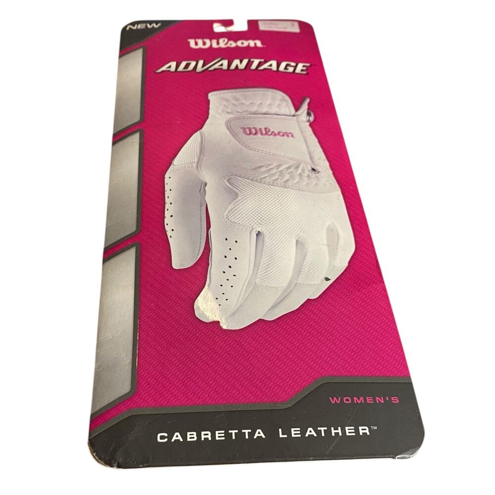 Left Hand Golf Glove Wilson Advantage White Leather Women's Small New
